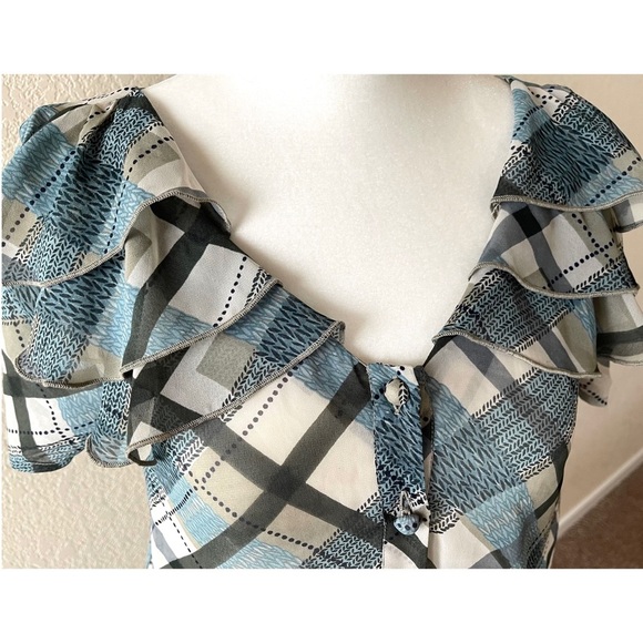 Banana Republic Patterned Gathered Waist Blouse - Picture 2 of 5